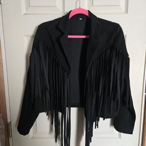 Black Fringe Jacket